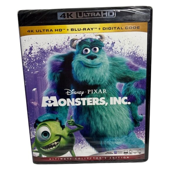Disney Pixar Monsters Inc 4K Ultra HD Bluray Digital Ultimate Collectors Edition - Picture 1 of 5